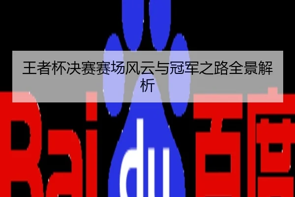 王者杯决赛赛场风云与冠军之路全景解析